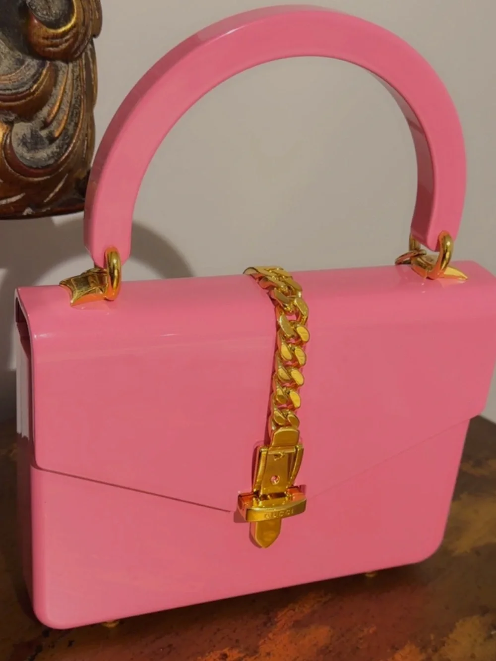 Gucci 1969 Plexiglass Sylvie Chain Shoulder Bag